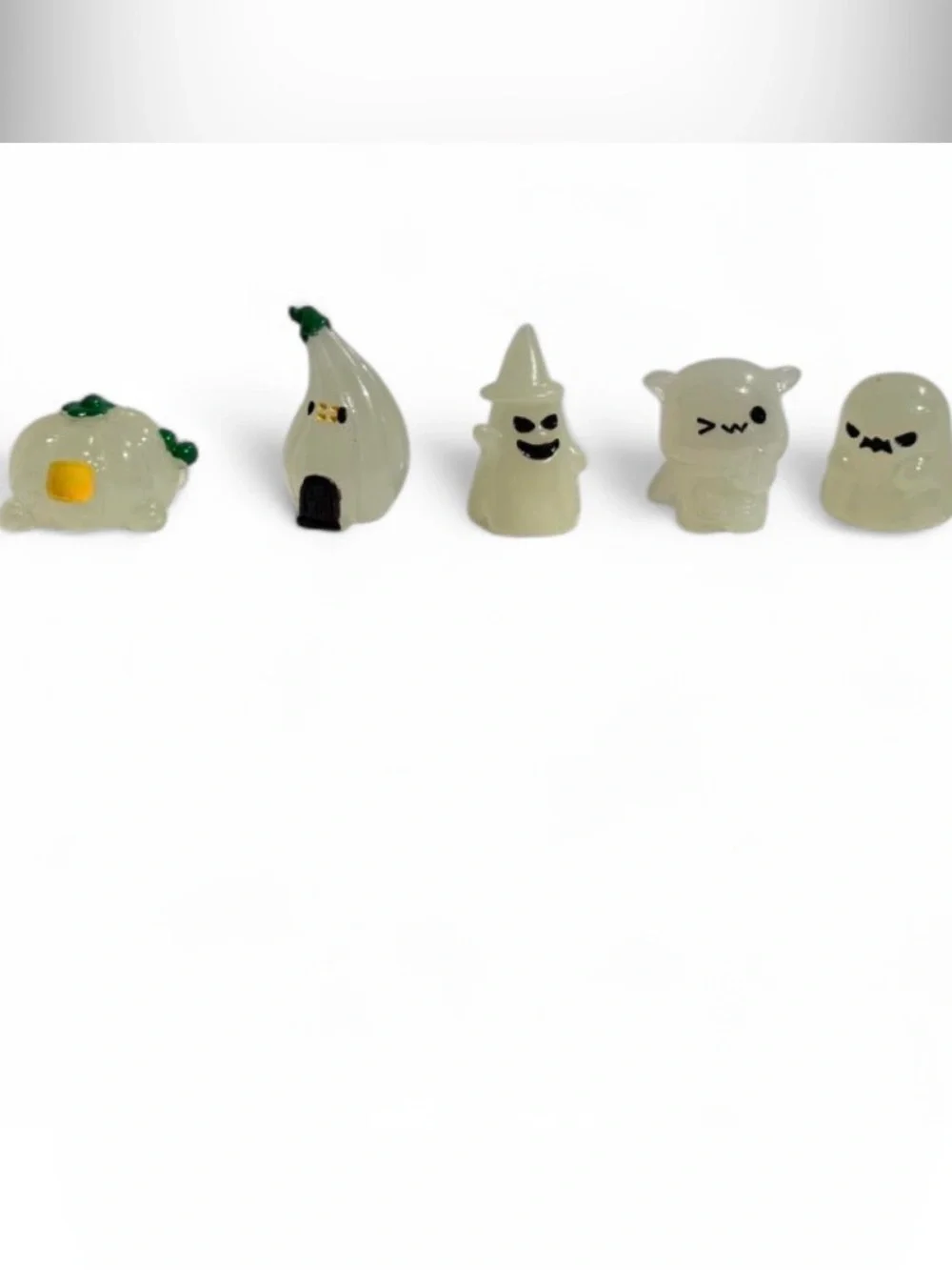 Glow in the Dark Halloween Miniature Figurine Lot Spooky Ghost Resin Decor 9pc